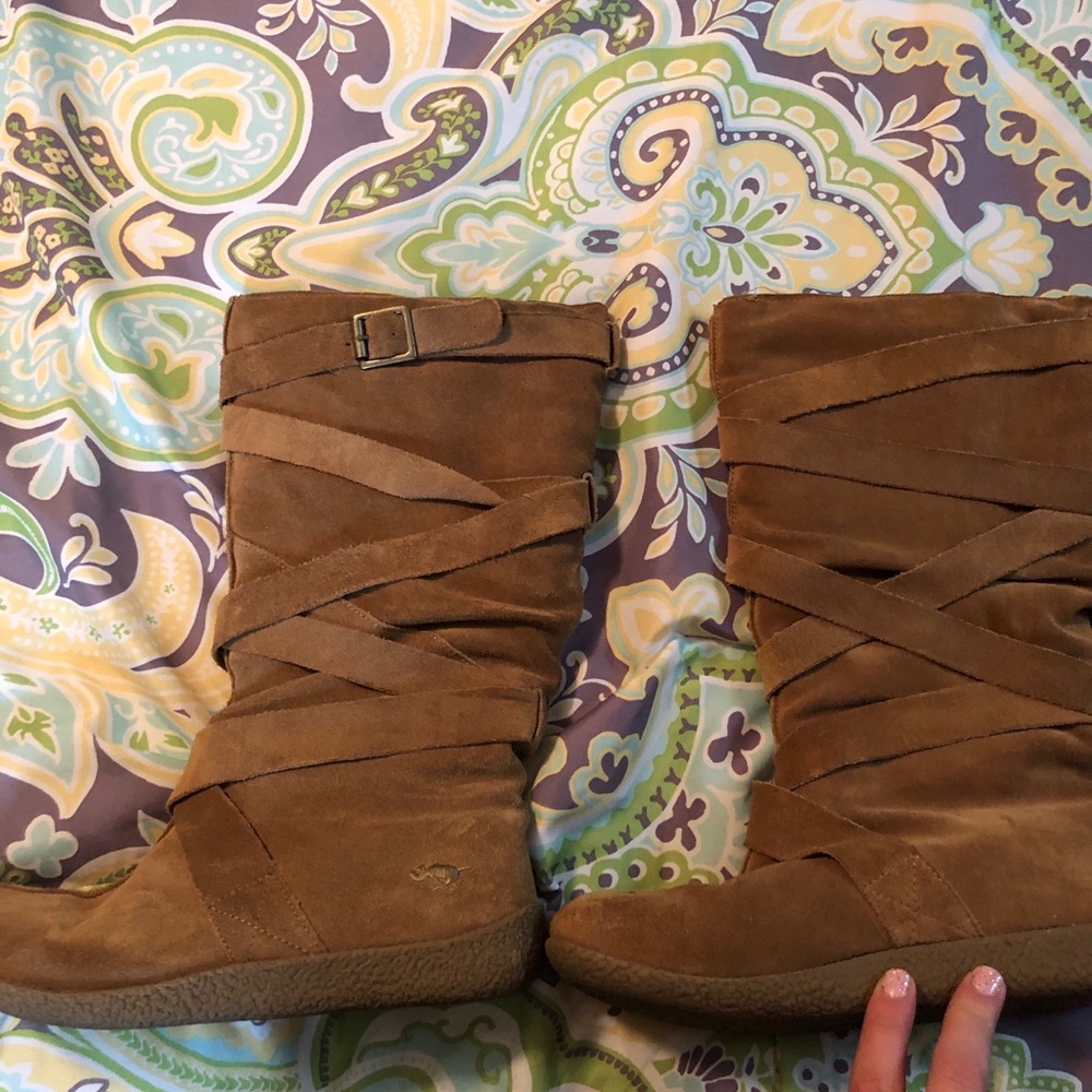 Rocket Dog Tan Suede Boots Size 6